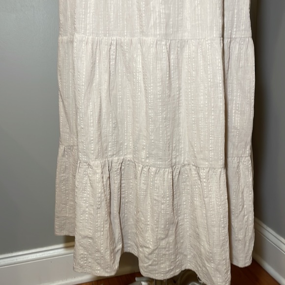 JANUARY & MAY Cotton Tiered Skirt Maxi Dress CREAM-BUFF / LARGE - Picture 10 of 13